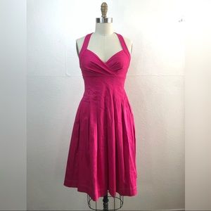 Calvin Klein 50’s style pink halter dress